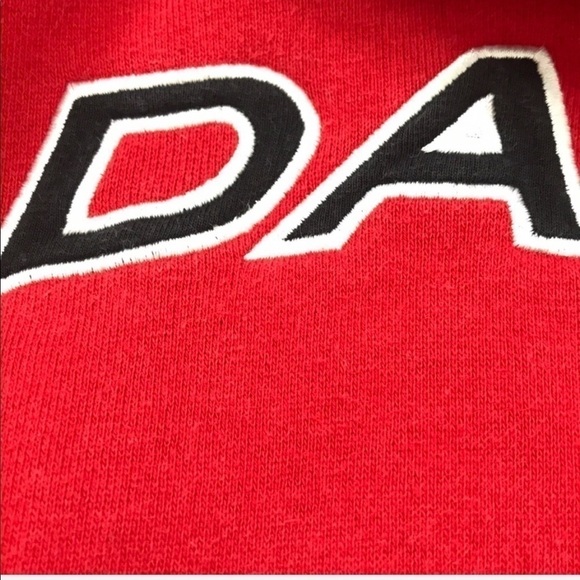 DALE JR. NASCAR Red Hoodie Sweatshirt Striped Lg - Picture 6 of 8